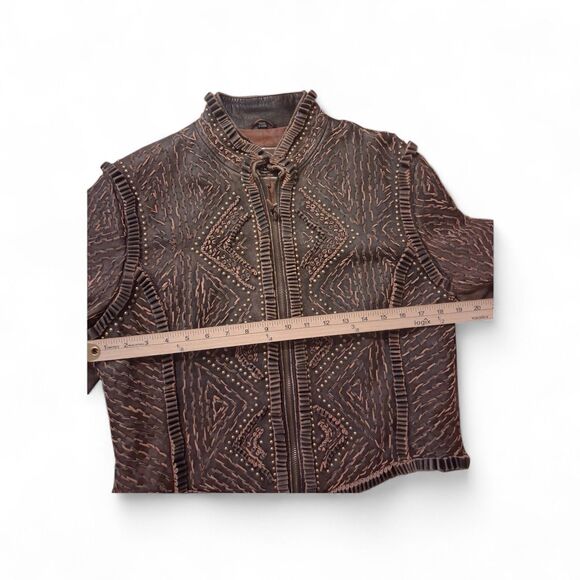 Double D Ranch Anasazi Leather Jacket Large Limited Edition Western Unique Rare - Picture 5 of 9